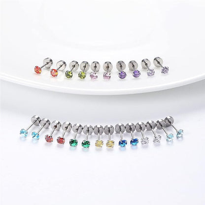 Fashionable geometric design stud earrings