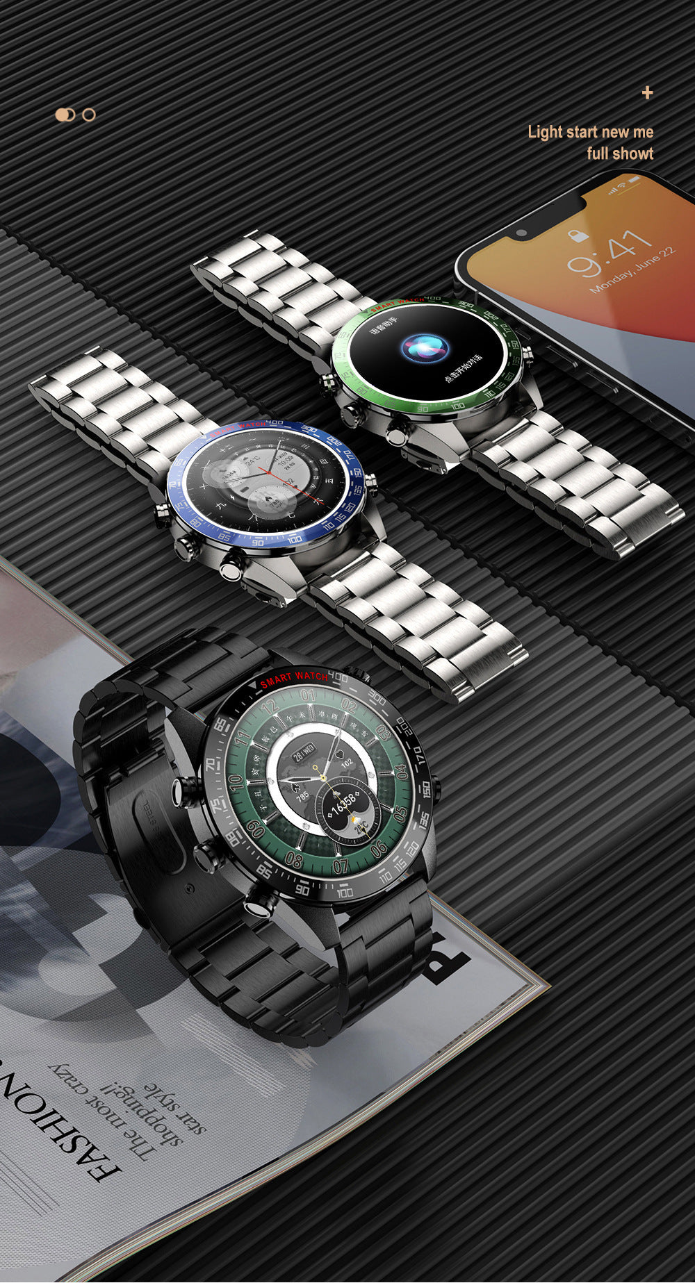 Smartwatch Back View Showing Sensors