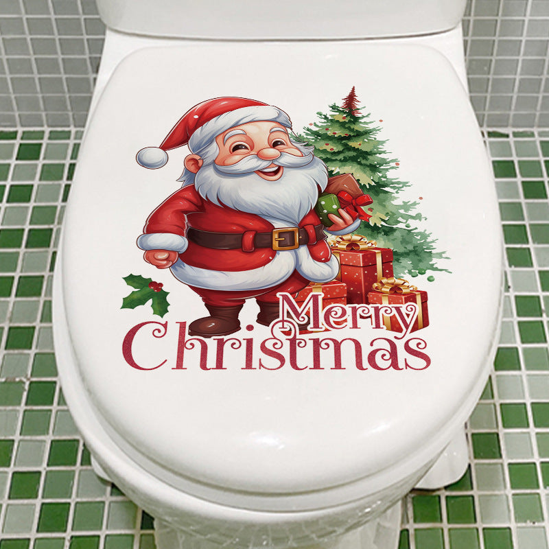 Santa Christmas toilet decal image 3