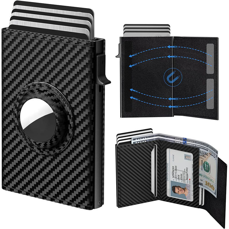 Fashionable synthetic fiber wallet side view