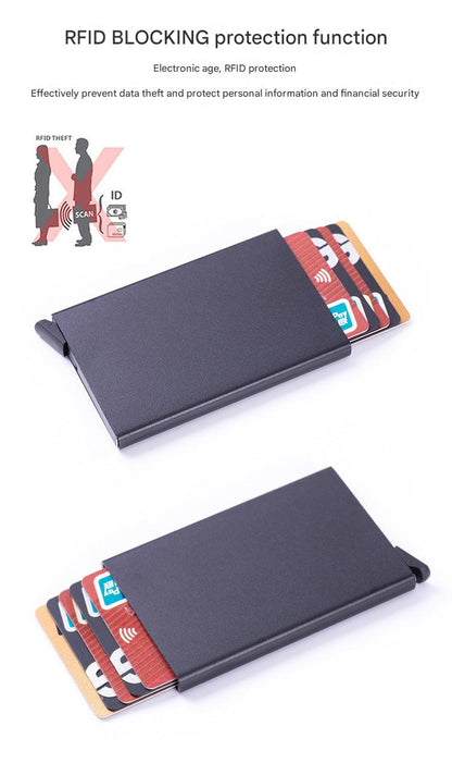 RFID card holder in blue color