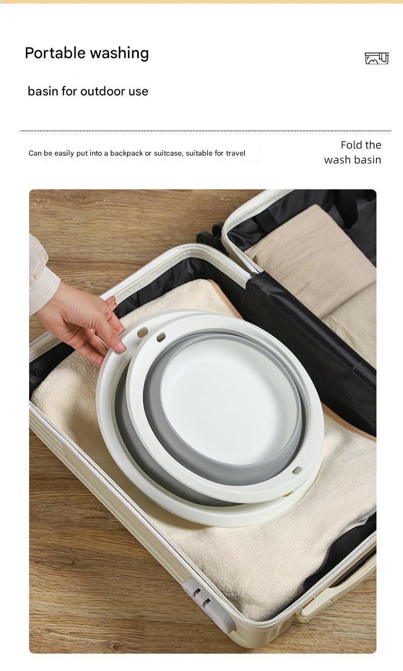 Collapsible wash basin for easy storage