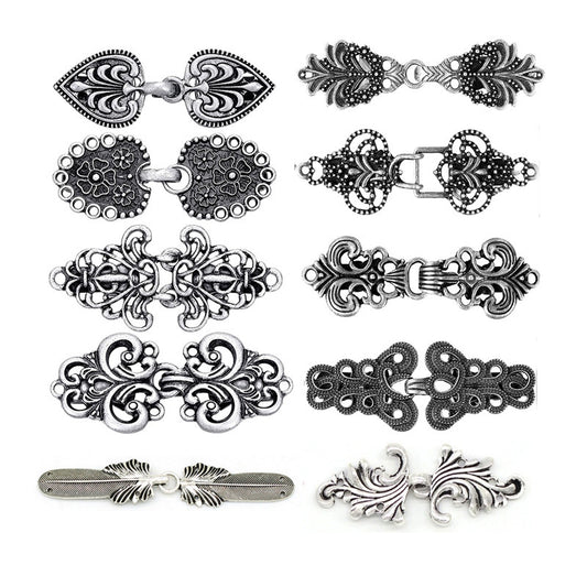 Elegant vintage scarf clip in antique silver