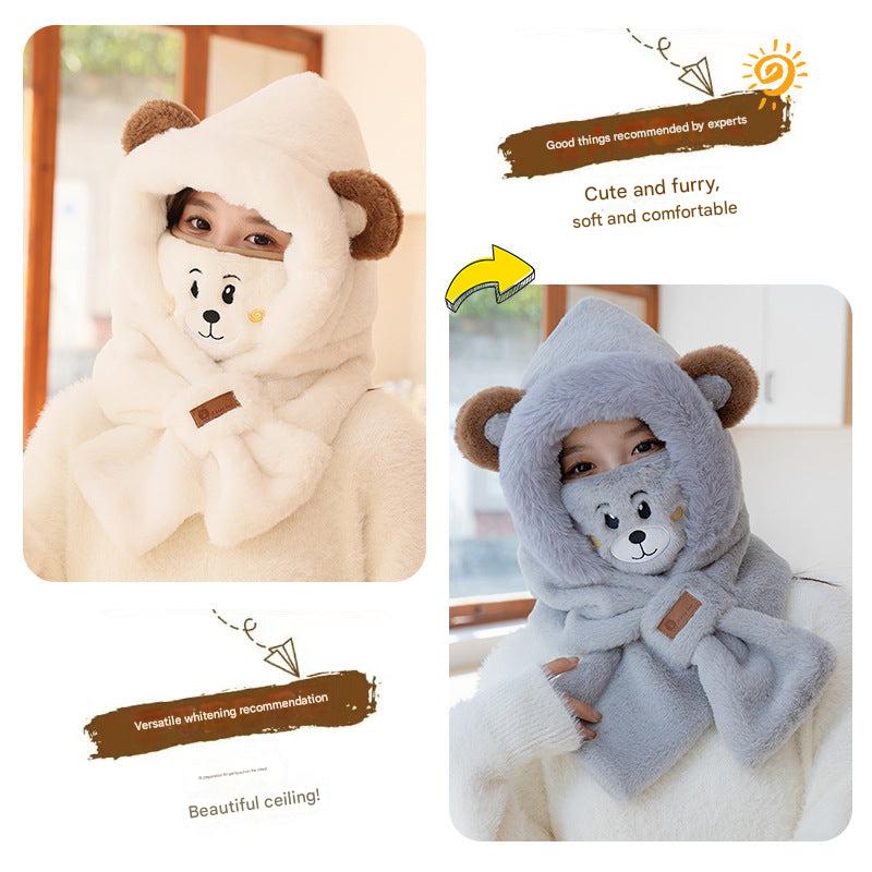 Plush rabbit hair winter hat
