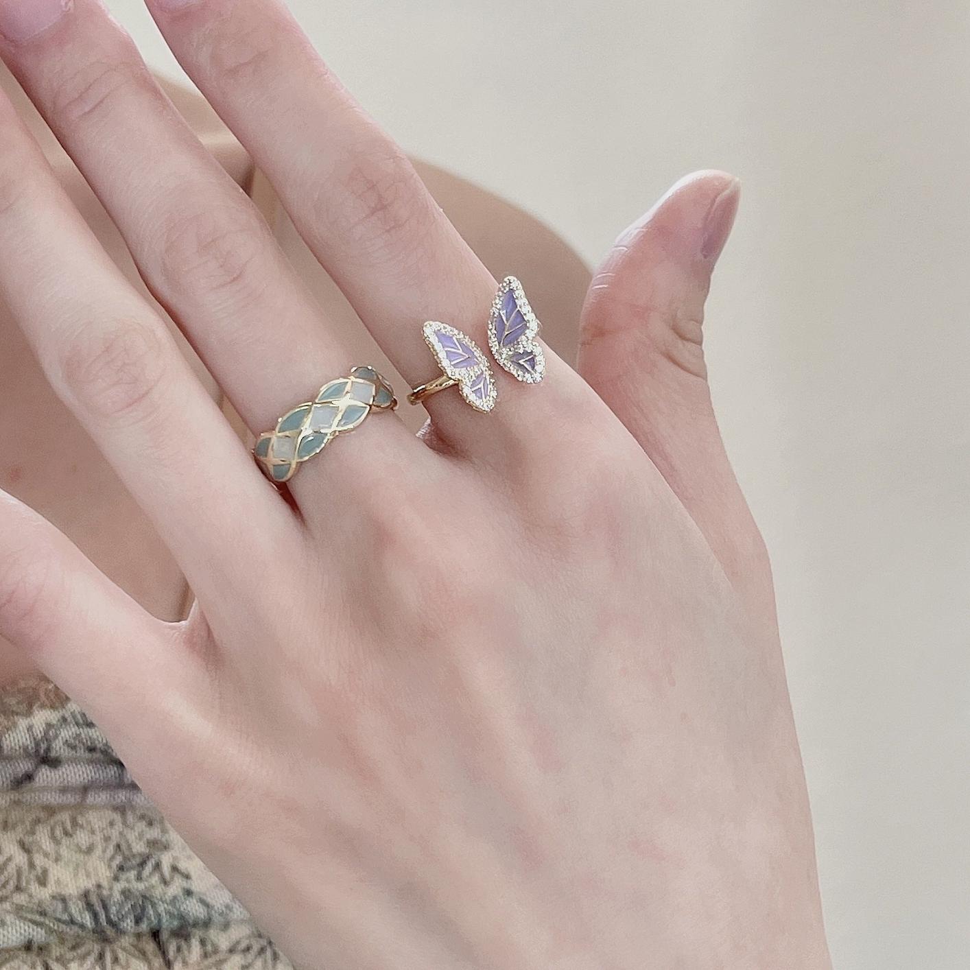 Butterfly ring with pearl for women - image 1
