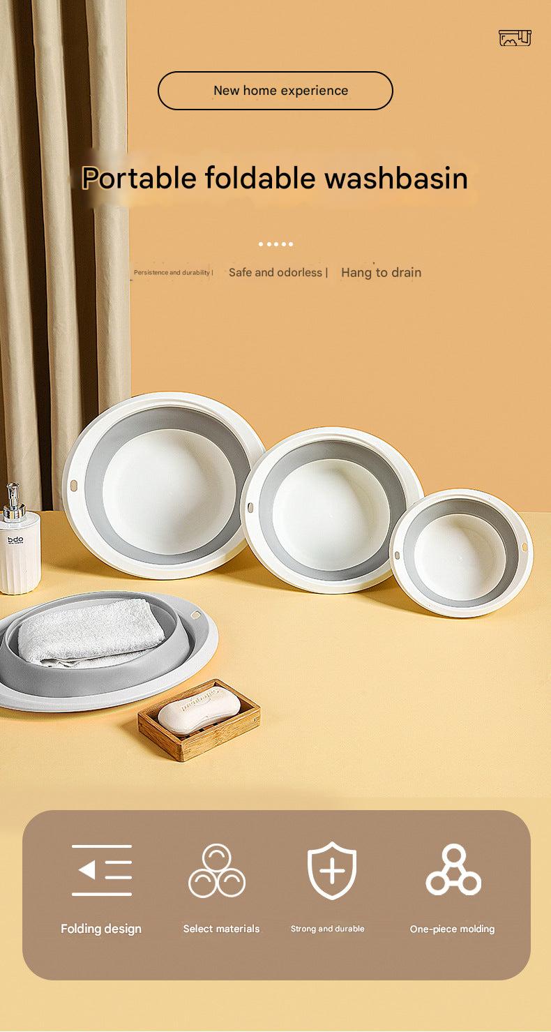 Large gray folding basin for home use