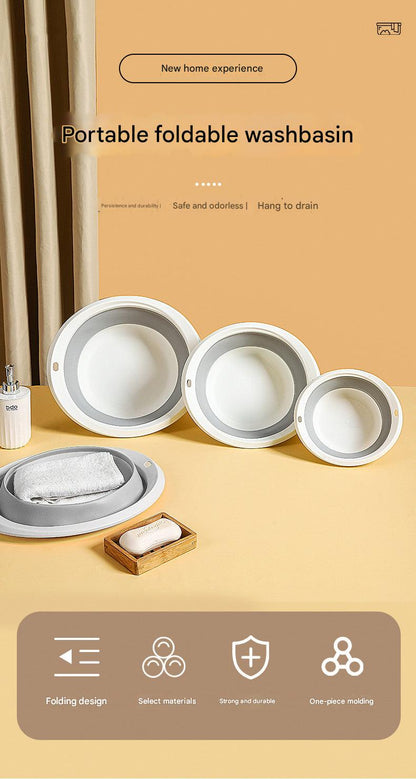 Large gray folding basin for home use