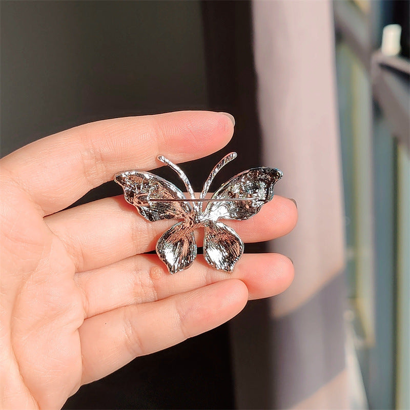 Stylish alloy butterfly pin for women