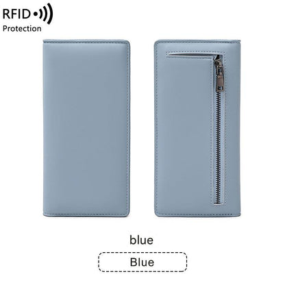 RFID blocking wallet displaying multiple colors
