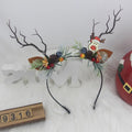 31#Christmas Headband - Reindeer Berry Branch [With Light]