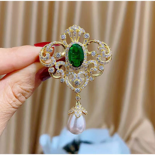 stylish zinc alloy floral pin