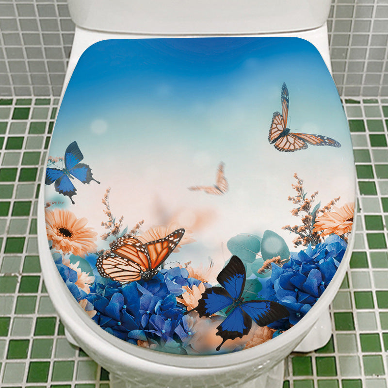 Cute Dolphin Toilet Seat Sticker Image 7