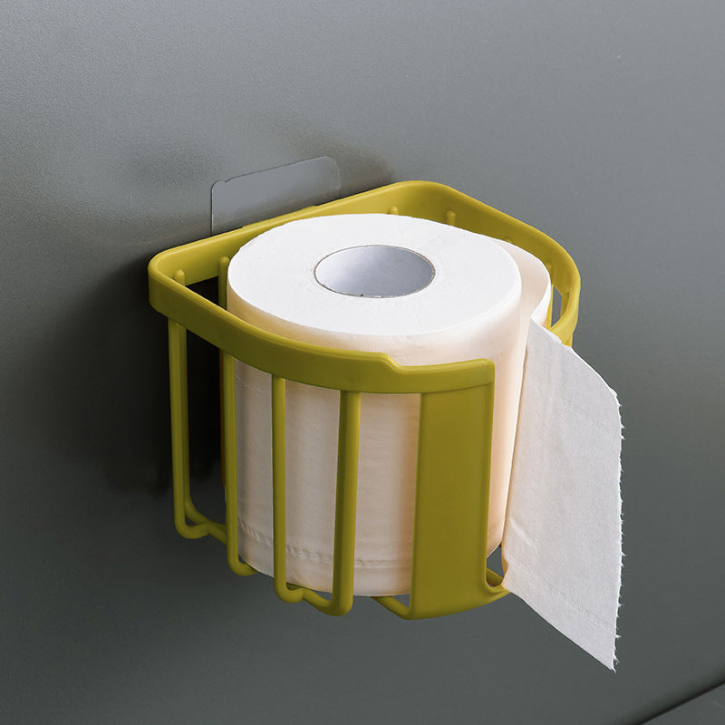 wall-mounted tissue holder in blue