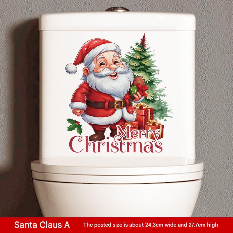 Santa Christmas toilet decal image 1