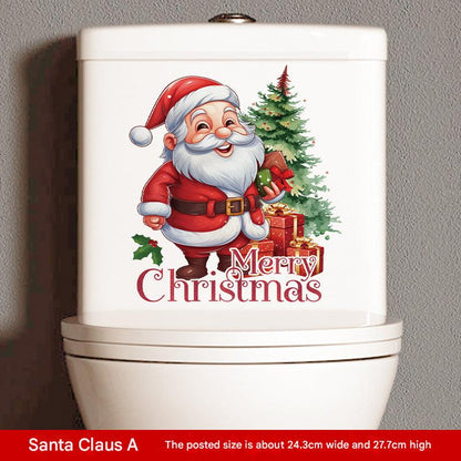 Santa Christmas toilet decal image 1
