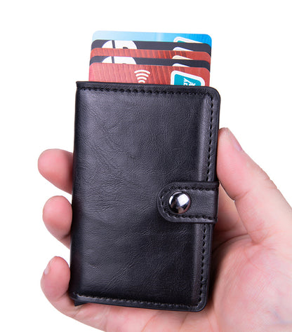 PU card holder in black color