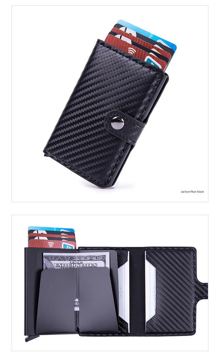 Card holder with cash and cards inside
