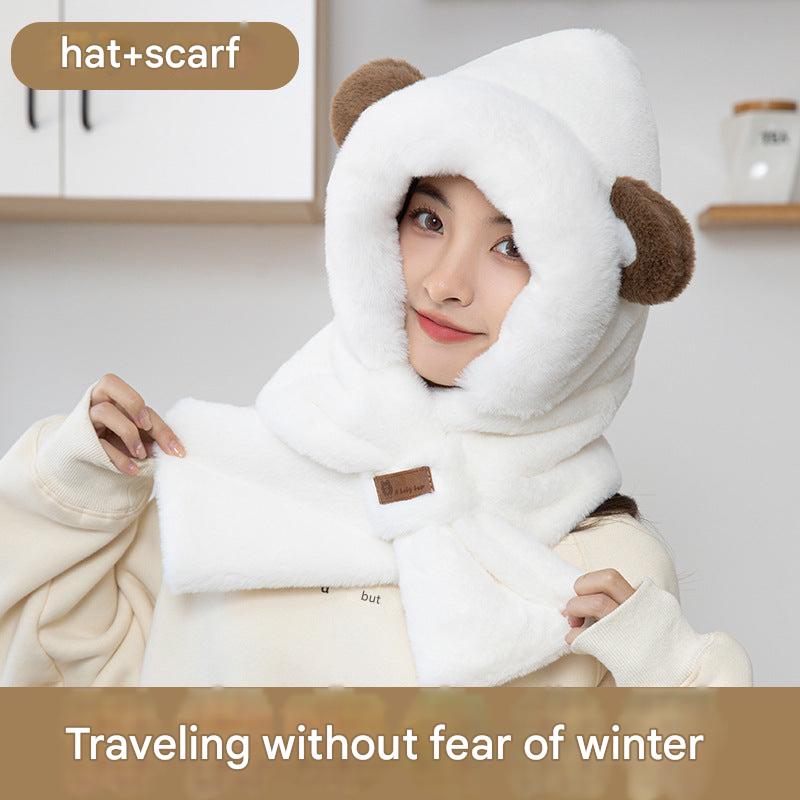 Hat scarf combo with mask for kids winter