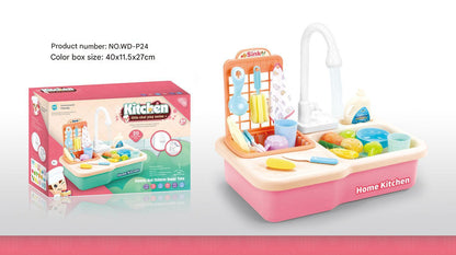 toy kitchen with water circulation system