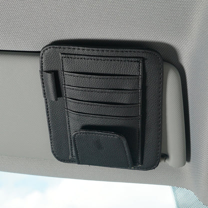 Car accessories organizer on sun visor