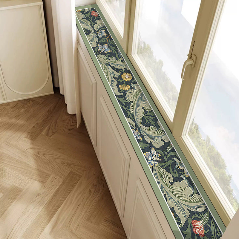 Non-slip leather window pad