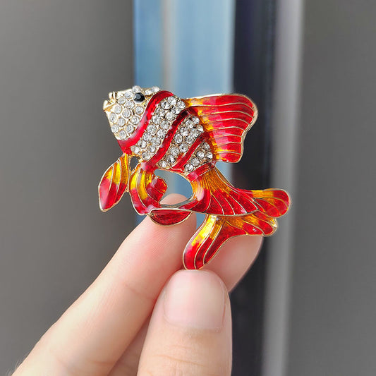 Close-up of brooch pin design