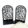 A pair of Bird Language and Flower Fragrance Bookends - Black