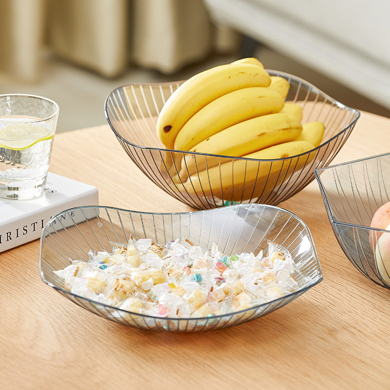 Stylish modern fruit bowl with snacks