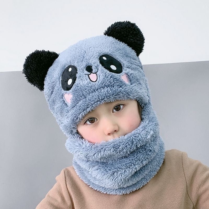 Soft coral fleece neck warmer for kids