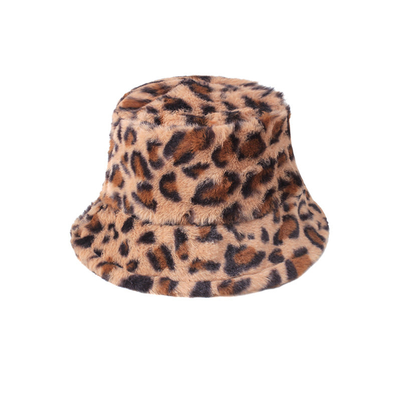 Leopard print fisherman hat back view