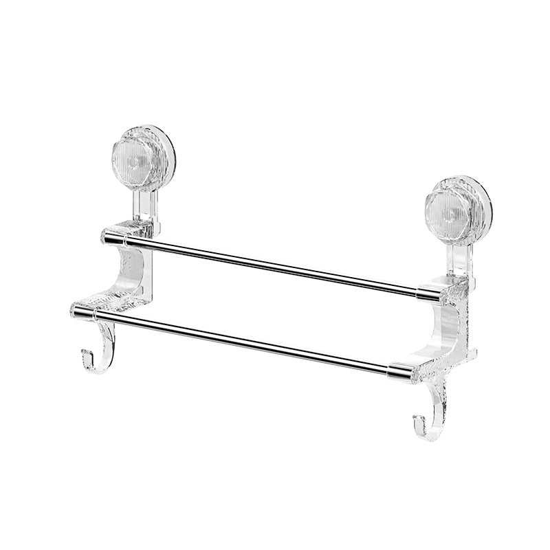 Dual-Pole Suction Towel Rack Image 6