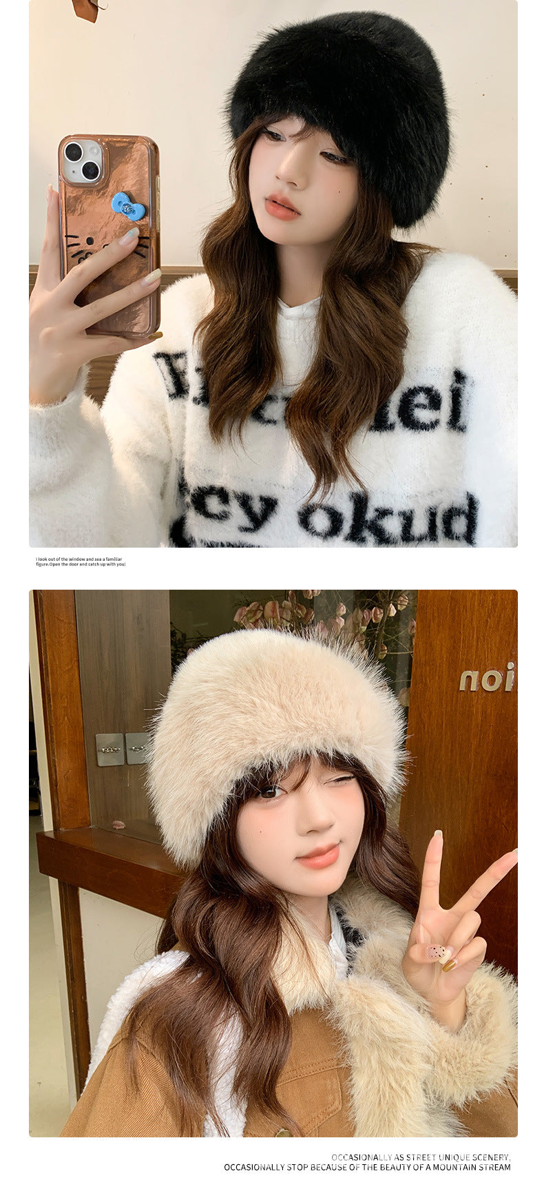 Elegant earmuff hat for cold weather - image 3