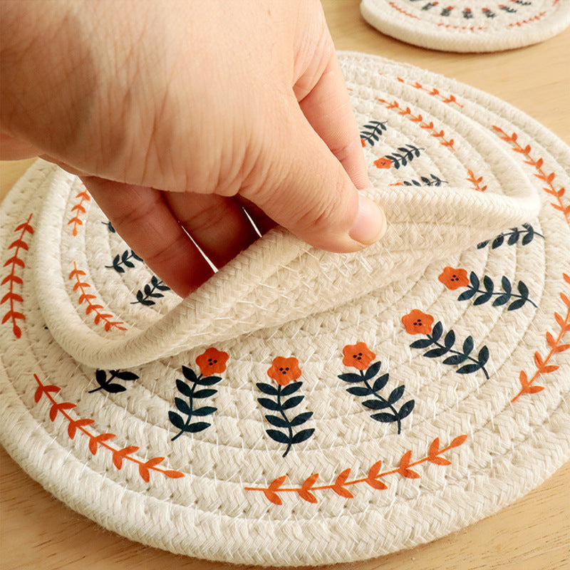 Nordic cotton linen heat-resistant mat
