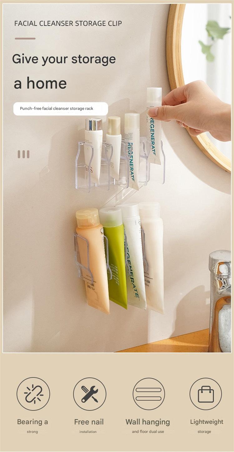 Organizer for cosmetics and toiletries in a bathroom setting