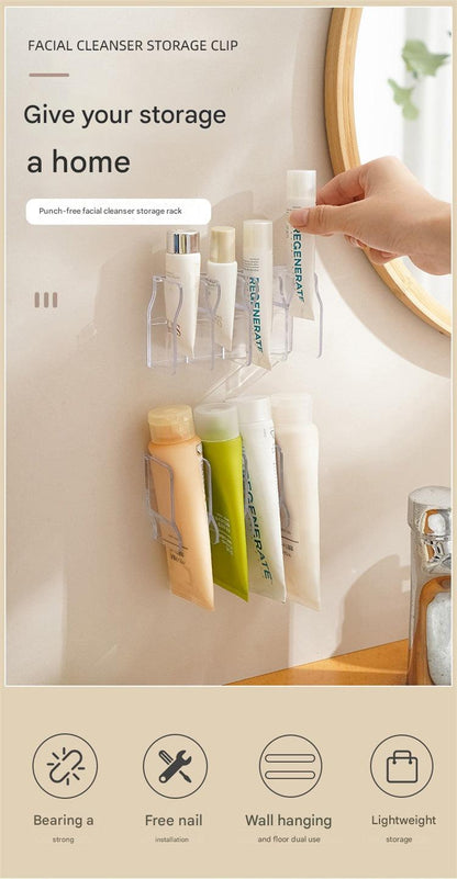 Organizer for cosmetics and toiletries in a bathroom setting