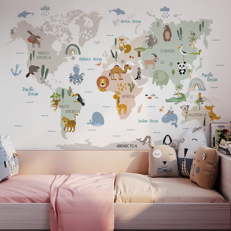 Animal Map Wall Decor Image 3