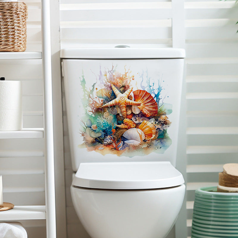 Colorful starfish bathroom decoration