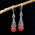 Layered Leaf Dangle (Red)