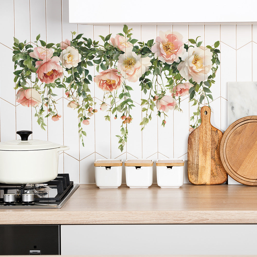 vibrant rose wall sticker design 6
