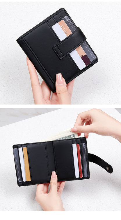RFID blocking women's wallet in green color
