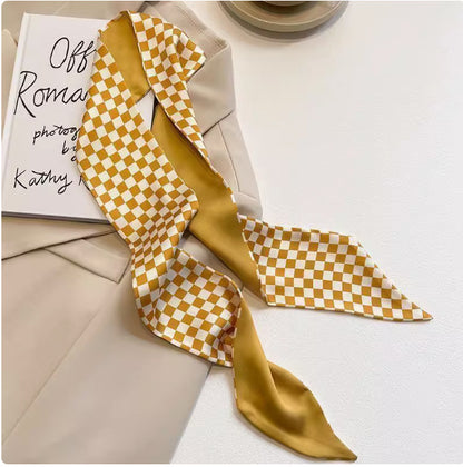 Chic geometric patterned hair scarf