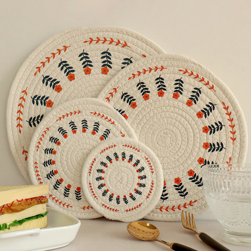 Set of heat-resistant mats for pots and bowls