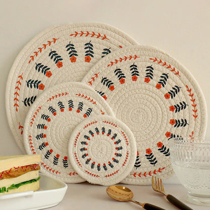 Set of heat-resistant mats for pots and bowls