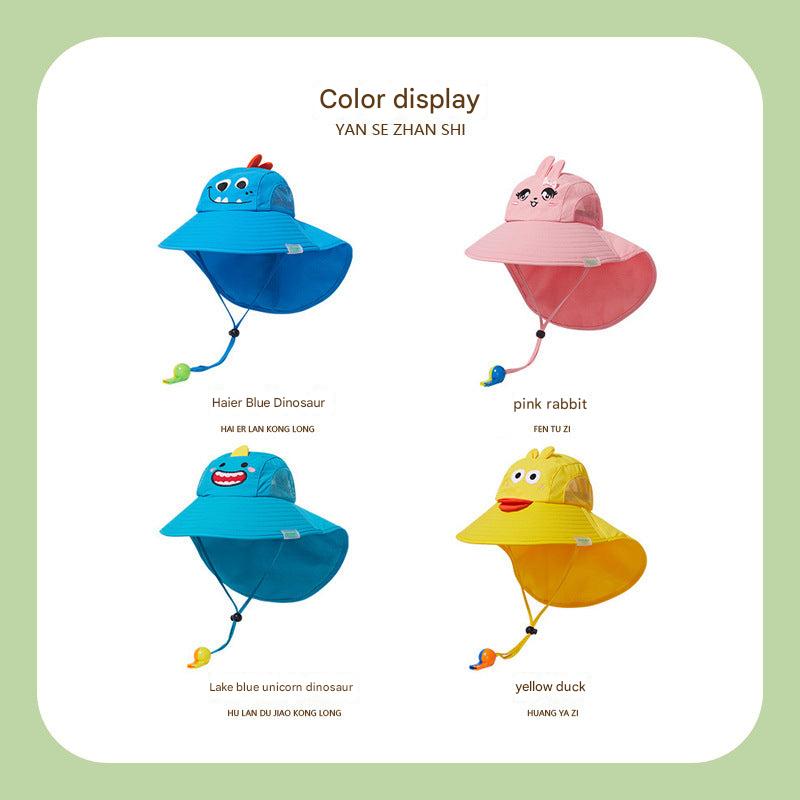 Children's yellow duck sun protection hat
