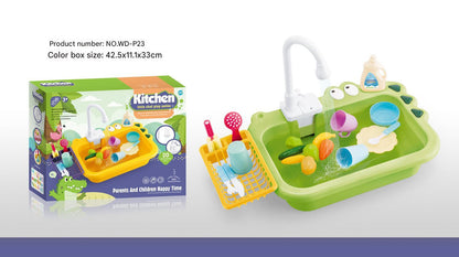 interactive children’s dishwashing kitchen playset