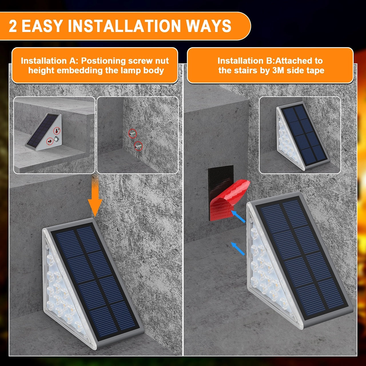 Solar Powered LED Stairway Light Image 5