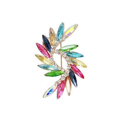 Decorative pin with colorful flower designs