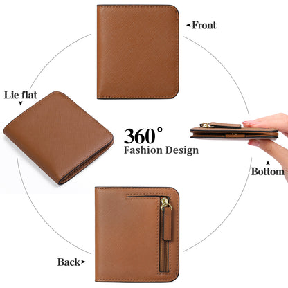 Women's slim wallet in starry black