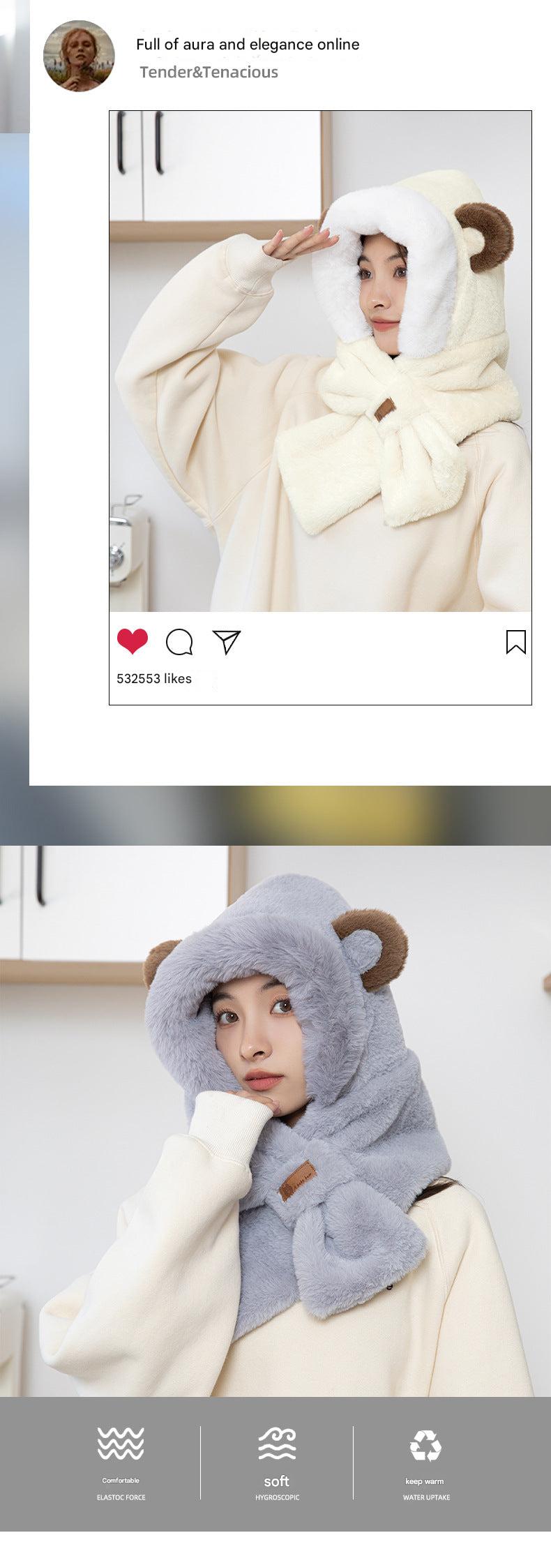 Adorable bear ear winter accessory