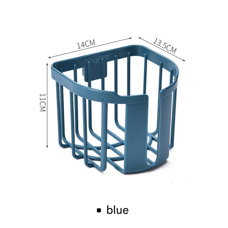 wall-mounted tissue holder in blue
